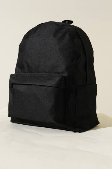 Fermuarlı Sırt Çantası Siyah - Sırt Çantası