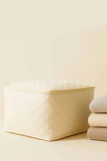 Fermuarlı Tela Kazak Hurç Krem - Hurç