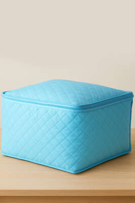 Fermuarlı Tela Kazak Hurç Mavi - MAHİR HAVLU