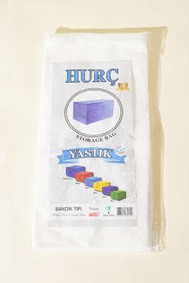 Fermuarlı Tela Yastık Hurç Beyaz - Hurç