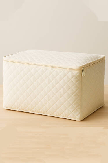 Fermuarlı Tela Yorgan Hurç Krem - Hurç