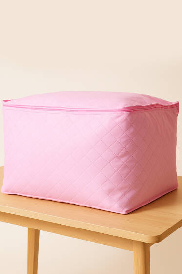 Fermuarlı Tela Yorgan Hurç Pembe - Hurç