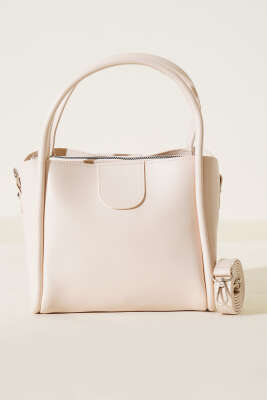 Fermuarlı Üç Bölmeli Kol Çanta Krem - Kol Çantası