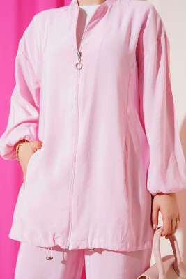 Fermuarlı Yandan Cepli İkili Takım Pembe - 700-1000 TL Ürünler