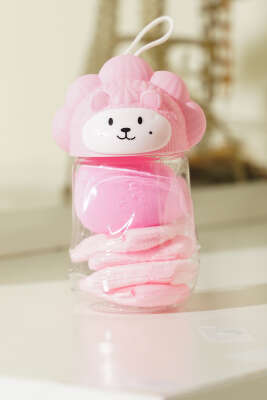 Figür Detaylı Makyaj Süngeri Pembe 