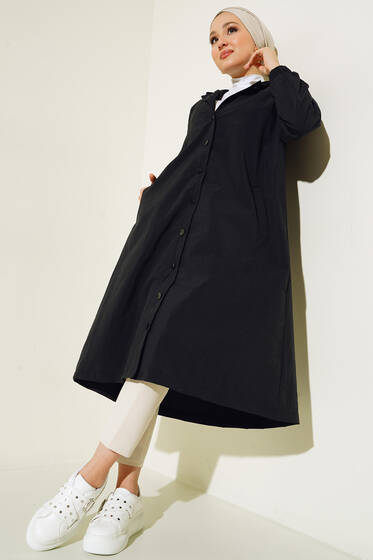 File Astarlı Yağmurluk Siyah - Yağmurluk