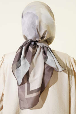 Fiori Desen Lina Eşarp Vizon - Başörtüsü