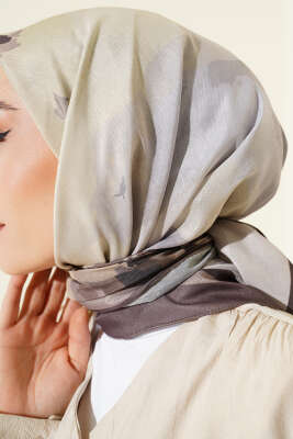 Fiori Desen Lina Eşarp Vizon - Başörtüsü