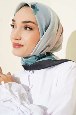 Fiori Desen Lina Eşarp Zümrüt - Başörtüsü