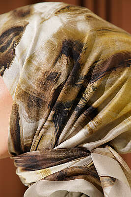 Fırça Desenli Eşarp Taş Gri - Başörtüsü