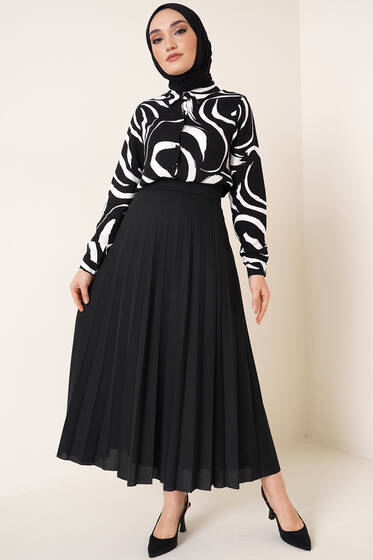 Fırça Desenli Gömlek Siyah - Gömlek