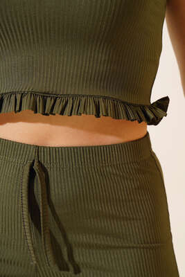 Fırfırlı İkili Takım Haki - Yılın Fırsatı