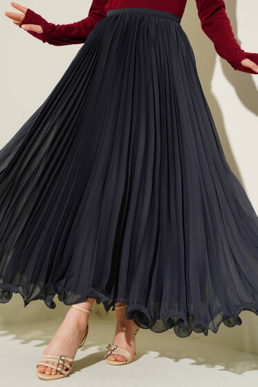 Fırfırlı Tül Etek Füme - Etek