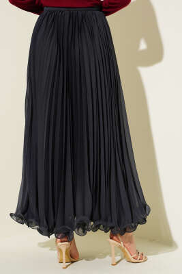 Fırfırlı Tül Etek Füme - Uzun Etek