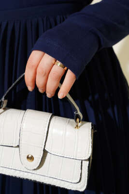 Fırfırlı Tül Etek Lacivert - Uzun Etek