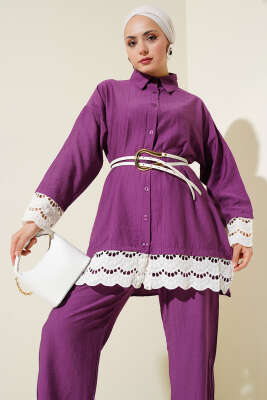 Fisto Detaylı Tunik İkili Takım Magenta - 700-1000 TL Ürünler