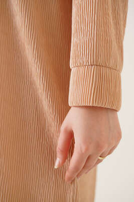 Fitil Detaylı İkili Takım Bej - İKİLİ TAKIM