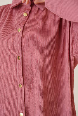 Fitil Detaylı İkili Takım Gül Kurusu - İKİLİ TAKIM