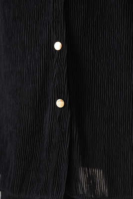 Fitil Detaylı İkili Takım Siyah - İKİLİ TAKIM