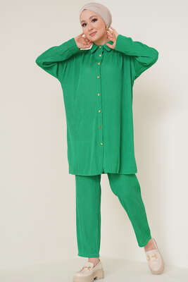Fitil Detaylı İkili Takım Yeşil 