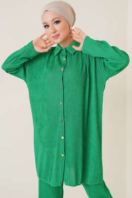 Fitil Detaylı İkili Takım Yeşil - İKİLİ TAKIM