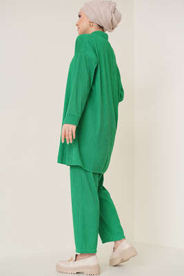 Fitil Detaylı İkili Takım Yeşil - İKİLİ TAKIM