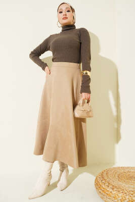 Fitilli Boğazlı Body Kahve - Bluz