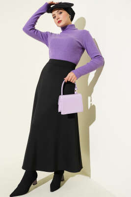 Fitilli Boğazlı Body Mor - Bluz