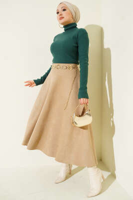 Fitilli Boğazlı Body Zümrüt - Bluz