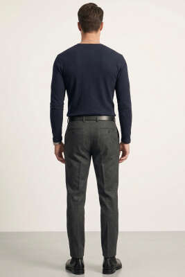 Fitilli Düğmeli Erkek Sweatshirt Lacivert - Erkek Sweatshirt