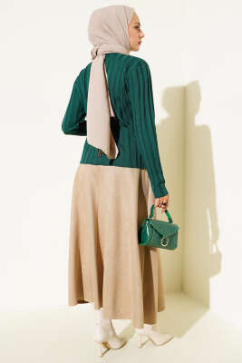 Fitilli Düğmeli Triko Hırka Nefti - Yılın Fırsatı