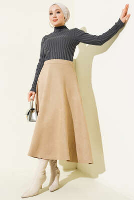 Fitilli Esnek Triko Kazak Antrasit - Triko Kazak