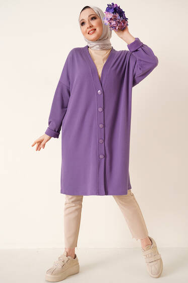 Fitilli Hırka Lila - Hırka