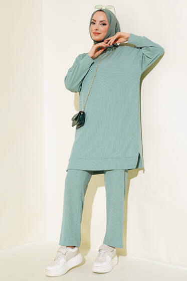 Fitilli İkili Takım Çağla Yeşili - İkili Takım