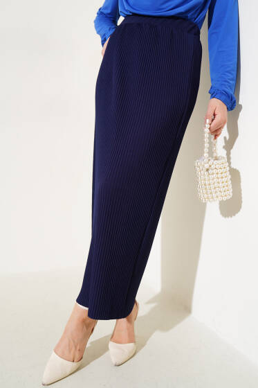 Fitilli Kalem Etek Lacivert - Etek