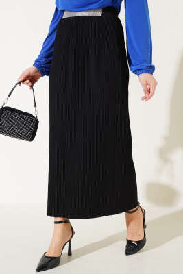 Fitilli Kalem Etek Siyah - Uzun Etek