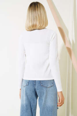 Fitilli Kısa Hırka Ekru - Kadın Giyim Modelleri