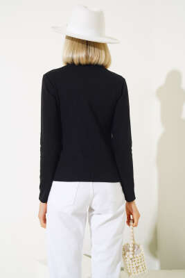 Fitilli Kısa Hırka Siyah - Kadın Giyim Modelleri