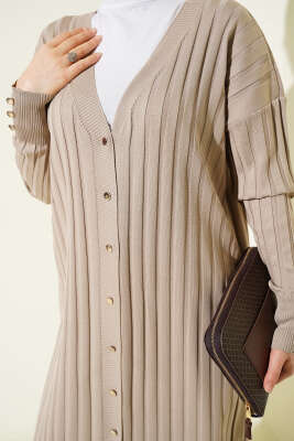 Fitilli Merserize Hırka Bronz - Günün Seçilenleri