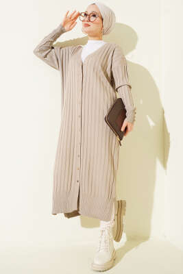 Fitilli Merserize Hırka Bronz 