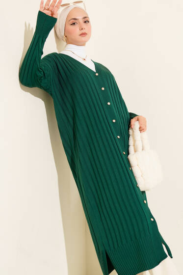 Fitilli Merserize Hırka Nefti - Hırka