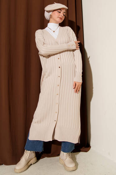 Fitilli Merserize Hırka Taş - Hırka