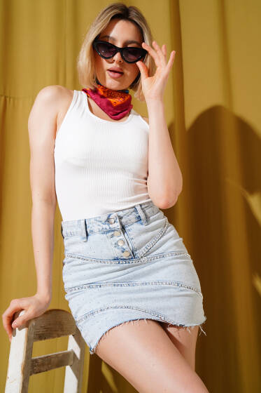 Fitilli Sporcu Body Ekru - Kadın Giyim Modelleri