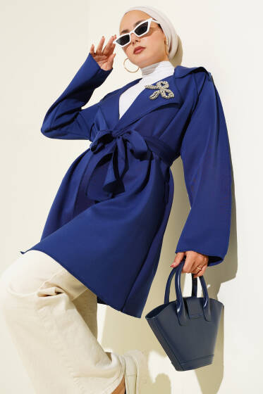 Fiyonk Bronşlu Ters Dikiş Detaylı Ceket Parlement - Ceket