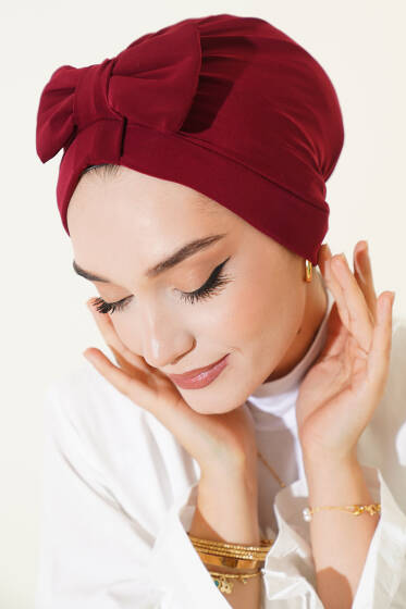 Fiyonk Detaylı Bone Bordo - BONE