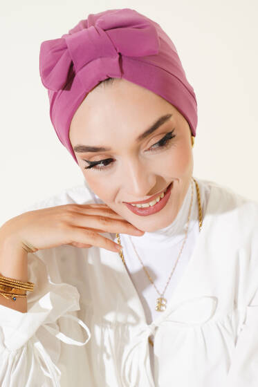 Fiyonk Detaylı Bone Gül Kurusu - BONE