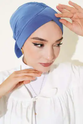 Fiyonk Detaylı Bone Indıgo 