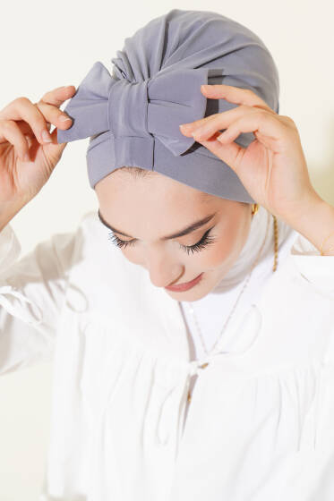 Fiyonk Detaylı Bone Kayrak Grisi - BONE