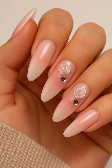 Fiyonk İnci Taşlı Takma Tırnak Asorti 1 - Tırnak Aksesuarları