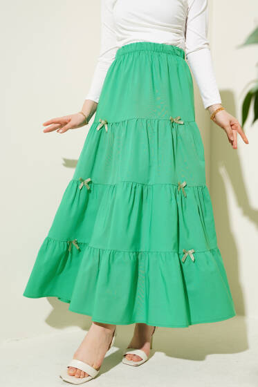 Fiyonklu Çingene Etek Benetton - Etek